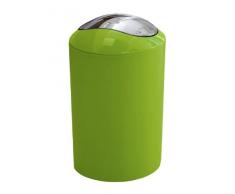 Gedy Glossy Papelera con Tapa Basculante 5 l, Polipropileno, Verde, 20x20x30 cm