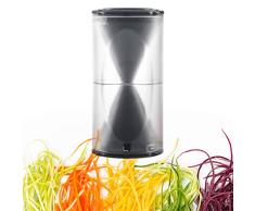 Levivo Espiralizador de Mano Cortador, Rallador Todo en Uno, con Cuchillas Intercambiables de Acero Inoxidable para Espaguetis de Verduras y Cortar en Juliana, Patatas, Calabacines y Más, Gris
