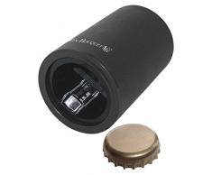 Vin Bouquet FID 018 - Abrebotellas Automatico, Abrechapas, Negro, 8 x 21.5 x 5.6 cm