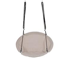 PATIO Silla Colgante de 100 cm de diÃ¡metro, Columpio para Nido de cigÃ¼eÃ±as, Columpio Colgante, Silla brasileÃ±a, Color Beige