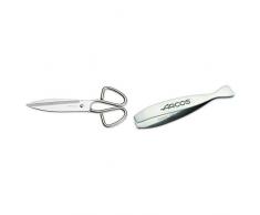 Arcos 809700 Tijeras de cocina, 200 mm + Serie Nova Cuchillo mondador, Acero Inoxidable, Negro, 20 cm