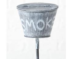 Boltze Cenicero Smoke (cenicero de metal, diÃ¡metro de 15 cm, con mango, idea de regalo para fumadores, color gris) 2952300