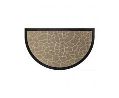 Deco Tapis - 1740255, Tapete Entrada Media Luna, 45 X 75 Cm, Demi,Lune Galets, Alfombra De Entrada, Beige