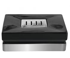 Spirella 4,5 x 8,0 x 12,0 cm, Multicolor colección Roma, Bandeja para Pastilla de jabón, Gres