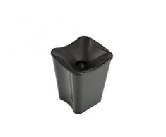 Koala Internatioal Cata Escupidera Cubitera AC, San Cristal, Negro, 15.5 x 17 x 20.5 cm