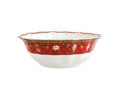 Villeroy & Boch 14-8585-3160 Fuente Toys Delight, para Navidad, 32 cm, en Festivo Embalaje de Regalo, Porcelana, Rojo, Grande