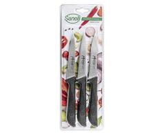 Sanelli, Juego de 3 cuchillos para pelar multiusos microserrado de 11 cm