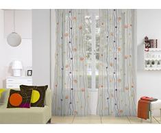 Rioma Cordon 03 - Cortina visillo con ollados, 140 x 270 cm