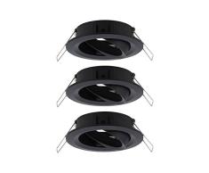 Paulmann Set 92487 Luminaria LED Choose Spot orientable, mÃ¡x. 3x10 W, Foco Techo, Negro Mate, lÃ¡mpara empotrable, Aluminio, Black Matt