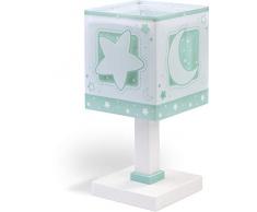 Dalber Moon Light Lámpara Mesilla Infantil Luna y Estrellas MoonLight Verde, 40 W