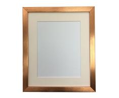 FRAMES BY POST - Marco de Fotos de Bronce con Montura de Color Marfil (14 x 11, tamaÃ±o A4, Cristal de plÃ¡stico)