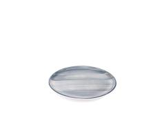Zafferano Striche Plato Llano de Porcelana, Diámetro 270 mm, Color Gris, Apto para Lavavajillas Hasta 60° , Juego de 6 Piezas