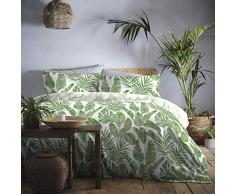 Dreams & Drapes - Tahità - Juego de Funda nórdica de fácil Cuidado - 1 Pieza, tamaño Cama Doble en Verde