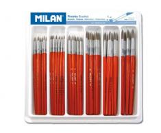 Bandeja 120 pinceles escolares redondos (serie 101)