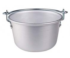 Ollas Agnelli Hervidor con Mango de Arco y el Dobladillo, BLTF Aluminio, Plata, 40 cm