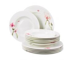 Rosenthal 61040-414124-18339 Jade - Vajilla de 12 Piezas, diseño de Magnolias