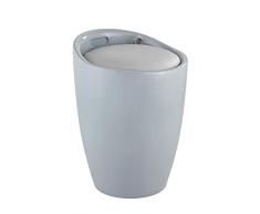 Wenko Candy Taburete, Acrilonitrilo Butadieno Estireno, Gris, 36x36x50.5 cm