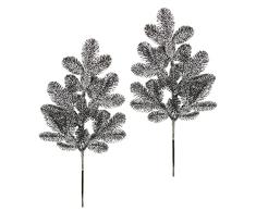 Flair Flower Rama Artificial de Abeto Helado con conÃferas navideñas, Corona de Adviento, de Navidad, Tallos, decoración de Flores (020911SCH)