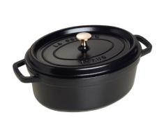 STAUB Cocotte Ovalada, Hierro Fundido, Negro, 29 cm
