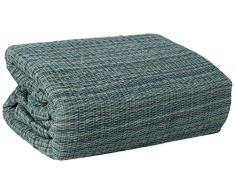 Funda Elástica para Sofá Chaise Longue, modelo MEJICO, Brazo Derecho, color AZUL, Tamaño desde 240 a 280 cm