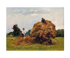 Willem De Zwart Hay Wagon Rural Farm Painting Art Print Canvas Premium Wall Decor Poster Mural Granja Pintura pared Pï¿½ster