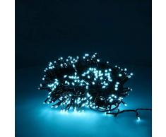 MAURER Guirnalda Luces Navidad 300 Leds Color Azul Hielo. Luz Navidad Interiores y Exteriores Ip44