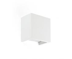 FARO BARCELONA 63284 - Oslo Aplique, 40W, Cuerpo de Yeso, Color Blanco (Bombilla no incluida)