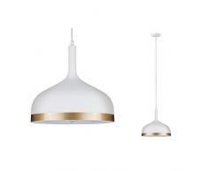 Paulmann 79628 iluminación de techo Oro, Blanco E27 - Lámpara (Oro, Blanco, Salón, Alrededor, Cepillado, Metal, II)