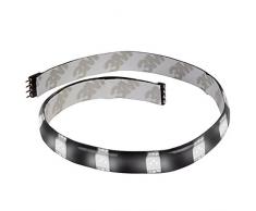 SilverStone SST-LS01W - Cinta de luz modding para carcasa de PC, luz LED blanca brillante, 30cm, 15LEDs