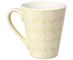 Excelsa, Etnika - Taza de Porcelana de 275Â ml, Color Crema, 10,19Â X 10,19Â X 10Â cm