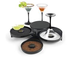 Lacor 62414 62414-Ribeteador de Copas y Vasos Plegable con Tres bandejas, Accesorio para cÃ³ctel Libre de BPA, 20x16x75 cm, ABS