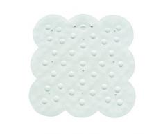 MSV Alfombra Ducha, Goma, Blanco, 54x54x0.1 cm