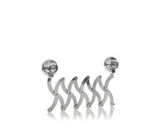 Perchero extensible Surelock. Color plata. Medidas 14,5x23x3,5cm. RAN5113.
