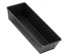 Zenker Molde RectÃ¡ngular BLACK METALLIC en acero con revestimiento antiadherente Teflon. Negro. 30,5x11,5x7cm. 1 ud.