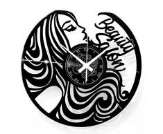 Instant Karma Clocks - Reloj de Pared de Vinilo, Idea de Regalo, Vintage, Hecho a Mano, peluquerÃ­a, barberÃ­a, Tienda de Belleza, salÃ³n