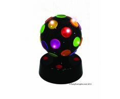 PartyFunLights - Lámpara (forma esférica, diámetro de 10 cm), diseño de bola de discoteca, color negro