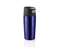 XD Design Vaso Antigoteo Auto, Negro/Azul, PP, 7.5 cm