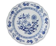 Hutschenreuther Azul Plato Llano con diseÃ±o de Borde antilÃ¡grimas para Cortar Cebolla, Porcelana, 27 cm, 10027