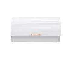 Torre Lineal panera, Acero Inoxidable, Oro Rosa/Blanco, 19Â x 38Â x 27Â cm