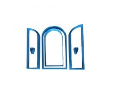 Cuticuter Navidad TrÃ­o Ventanas NavideÃ±as Cortador de Galletas, Azul, 8x7x1.5 cm