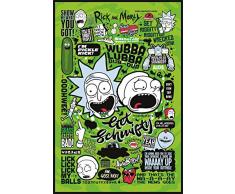 Rick and Morty - Póster (61 x 91,5 cm), diseño de citas, multicolor