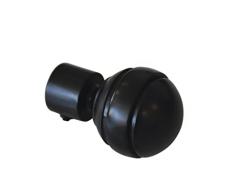 Gardinia Extremos para Barras de Cortina, Metal, Negro Mate, Ã 2 cm
