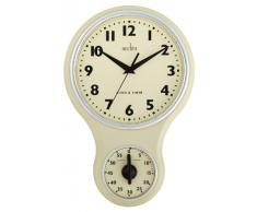 Acctim 21592 Kitchen Time Reloj de Pared, Color Crema