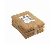 GÃ¶zze - Set de toallas de rizo, 2 toallas de mano (50 x 100 cm), 2 toallas de ducha (70 x 140 cm) y 2 toallas de invitados (30 x 50 cm), AlgodÃ³n, 480 g/mÂ² - Arena