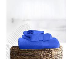 GC GAVENO CAVAILIA Juego de 2 Toallas de baÃ±o de 700 g/mÂ², Toallas de baÃ±o Grandes, de algodÃ³n Egipcio, Toallas de Secado rÃ¡pido, Toallas de Tacto Suave, Azul Real, 90 x 140 Pulgadas