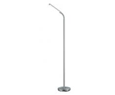 Trio 424590107 Serie 5245 - Lámpara de pie, bombilla incluida, SMD, LED, 5 W, 480 lm, 3100 K, 230 V, A+, IP20, 130 x 20 x 50 cm, metal, nÃquel mate