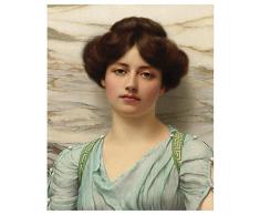 Legendarte - Cuadro Lienzo, ImpresiÃ³n Digital - Carina - John William Godward - DecoraciÃ³n Pared cm. 80x100