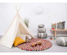 myfelt Fieltro Bola Alfombra LotteÂ âÂ , Fieltro, carbÃ³n, 90 x 90 x 2 cm