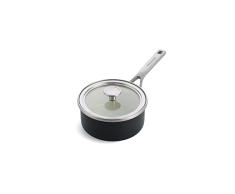 KitchenAid Steel Core - Cazo esmaltado (16 cm, 1,3 L), color negro mate