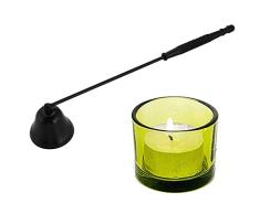Portavelas â Vela Snuffer Moda Acero Inoxidable Campana Extintor Vela Snuffer Wick Trimmer Velas Cubierta Herramientas Herramientas Herramientas Accesorios (Negro)